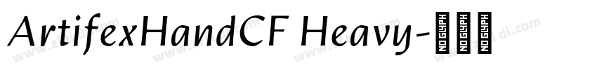 ArtifexHandCF Heavy字体转换